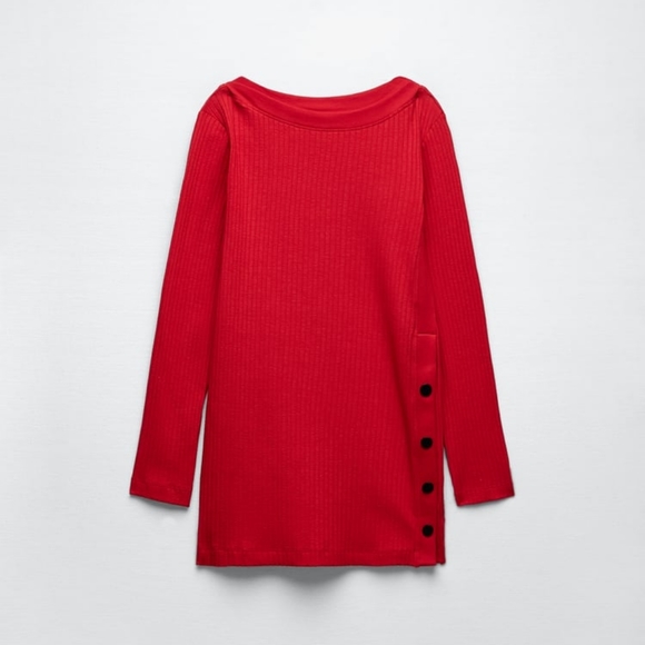 Zara Limited Edition Long Rib Top - Picture 7 of 8